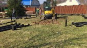 Установка винтового фундамента