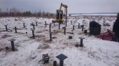монтаж свайно-винтового фундамента в Чехове